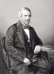 Sir John Laird-Mair Lawrence (1811-79) 1. Baron Lawrence, indgraveret af D.J. Pund fra et fotografi, fra 